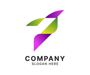 Abstract colorful geometric vector logo template design.