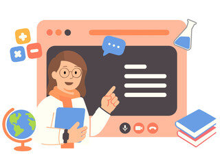 Online Teacher Illustration