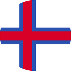 Obraz premium Faroe Islands flag illustrator national of round