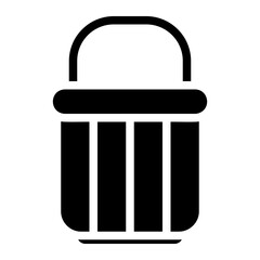 bucket glyph icon