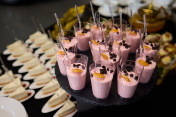 A Vibrantly Colorful Appetizer Platter Featuring Skewers and a Variety of Fresh Ingredients