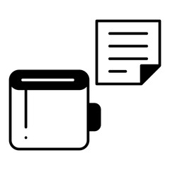 Obraz premium wallet-note icon