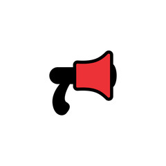 Loudspeaker microphone vector logo design