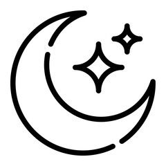 Moon and Stars Icon