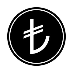 lira currency symbol isolated on transparent background