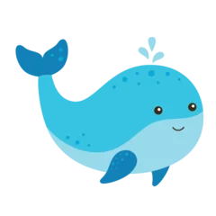 cartoon whale isolated