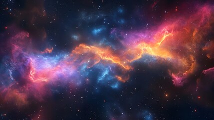 Obraz premium Cosmic nebulae dance in the vastness of space