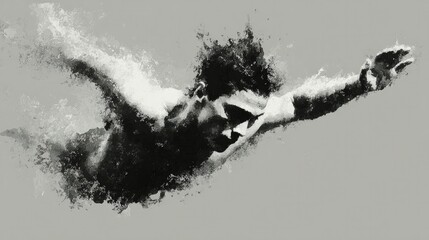 Strength and focus in black ink.

