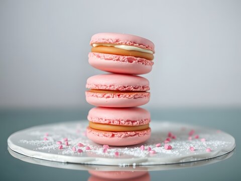 stack of pink macaron