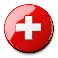 Obraz premium switzerland flag button