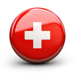 Fototapeta premium red cross button