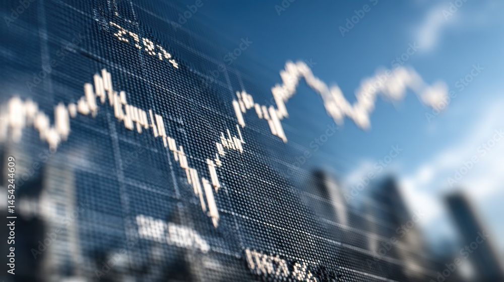 Poster distinctive clean breakout icon concept for minimal charting and maximum signal representation in ma