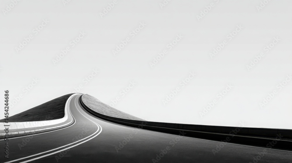 Poster elegant execution arc icon concept showcasing clean trade path for strategic financial transactions 