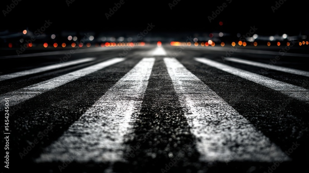Poster minimalist trade runway icon concept illustrating a clean path to execution in business strategy and