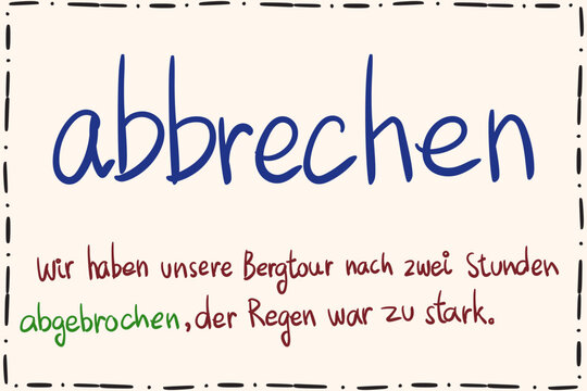  abbrechen wortschartz