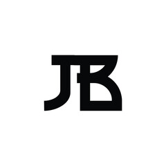 JB monogram logo design letter text name symbol monochrome logotype alphabet character simple logo