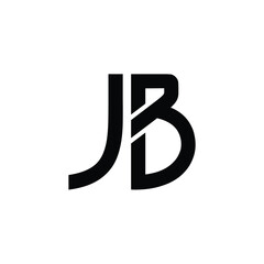 JB monogram logo design letter text name symbol monochrome logotype alphabet character simple logo
