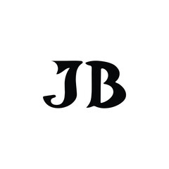 JB monogram logo design letter text name symbol monochrome logotype alphabet character simple logo