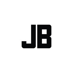JB monogram logo design letter text name symbol monochrome logotype alphabet character simple logo