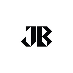 Obraz premium JB monogram logo design letter text name symbol monochrome logotype alphabet character simple logo