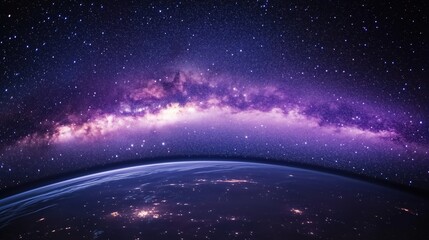 Earth and Milky Way Galaxy