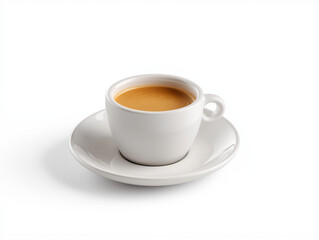 Tiny cup of coffee. Realistic, high resolution. white background. Look expensive