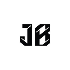 JB monogram logo design letter text name symbol monochrome logotype alphabet character simple logo