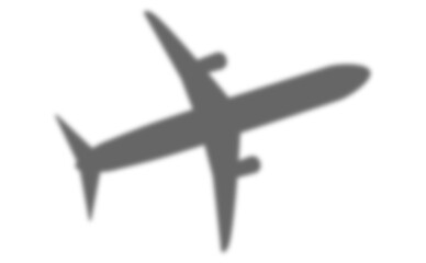 The shadow of a passenger plane. PNG