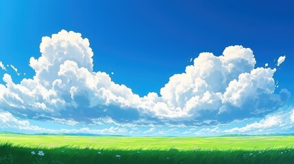 Sunny Day in a Green Field