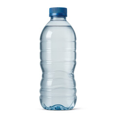plastic bottle of water on transparent background
