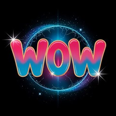 Colorful WOW Typography