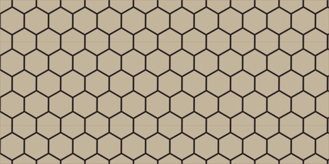 Naklejka premium Seamless Hexagonal Metal Grid Pattern with Geometric Texture and Honeycomb Design