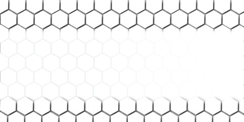 Hexagonal mesh texture of a soccer football goal net with a soccer ball on it shows a geometric pattern
