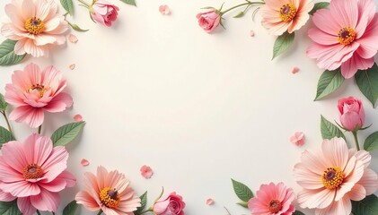 Subtle repeating floral motif on faded pastel backdrop , motif, room