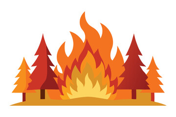 fire in the forest
