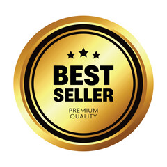 golden best seller label for business purpose