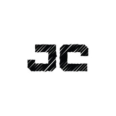 JC monogram logo design letter text name symbol monochrome logotype alphabet character simple logo