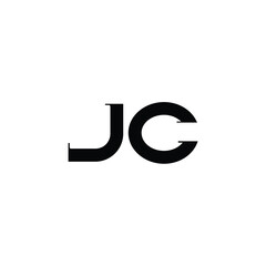 JC monogram logo design letter text name symbol monochrome logotype alphabet character simple logo