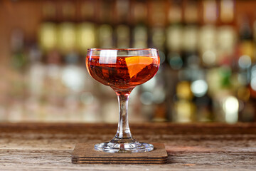 Rum and martini bianco cocktail