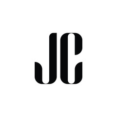 JC monogram logo design letter text name symbol monochrome logotype alphabet character simple logo