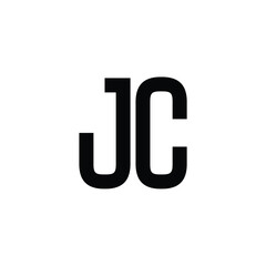 JC monogram logo design letter text name symbol monochrome logotype alphabet character simple logo