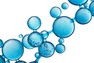 Abstract Blue Bubbles Molecular Structure Science Background