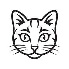 Cat face icon. Cat head silhouette. Vector illustration eps 10