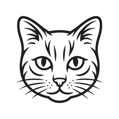 Cat face icon. Cat head silhouette. Vector illustration eps 10