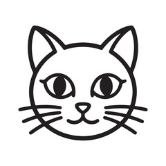 Cat face icon. Cat head silhouette. Vector illustration eps 10