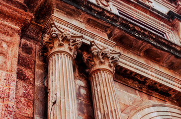 Goa, India - February 20, 2025: Exterior of the Old Goa Church, a 17th Century Catholic Church in...
