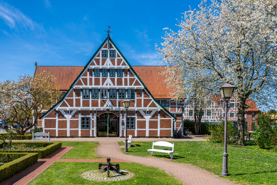 Jork, Germany. The Jork Townhall in spring.