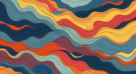 Fototapeta premium Seamless Subtle Line Texture Wallpaper with vibrant colours