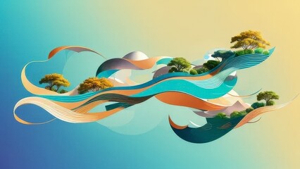 Seamless Subtle Line Texture Wallpaper with vibrant colours