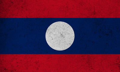 Flag Laos grunge texture